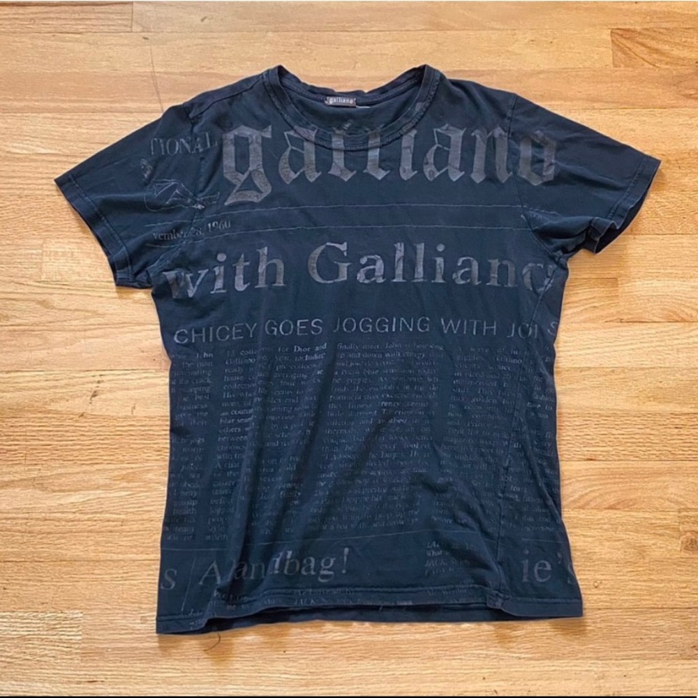 Authentic vintage John Galliano newspaper shirt